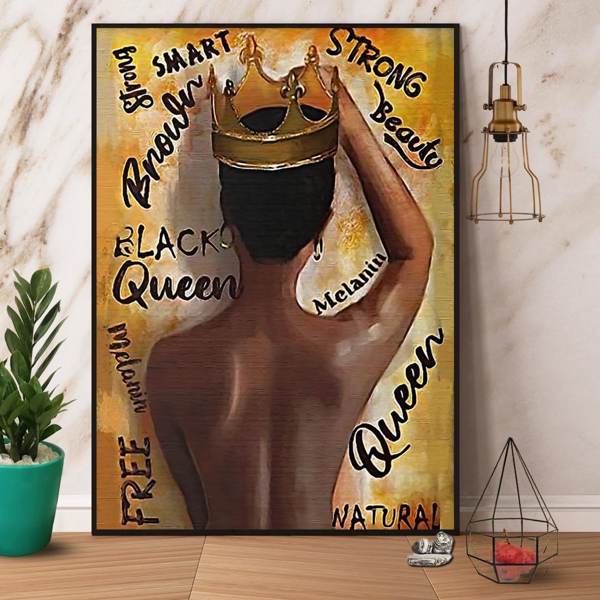 Black Queen Vintage Smart Strong Beauty Black Melanin Queen Great Print Poster No Frame