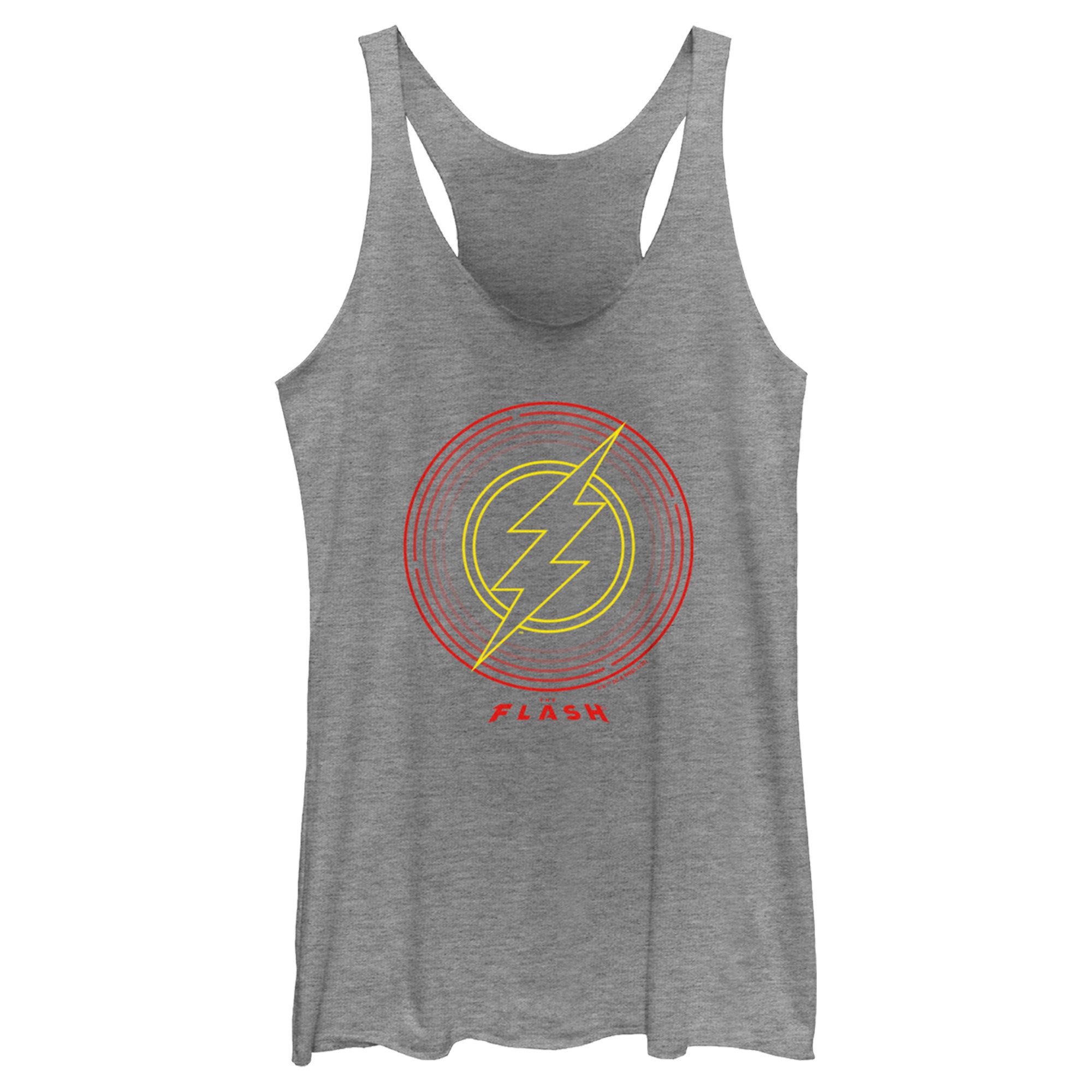 Women’S The Flash Neon Lightning Bolt Stamp Racerback Tank Top