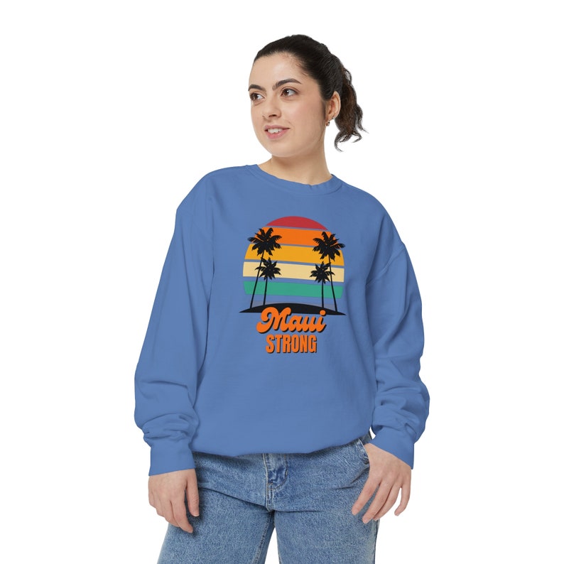 Maui Strong Sweatshirt, Support Maui Vacation Shirt, Tropical Shirt, Hawaii Sweatshirt Sws1747