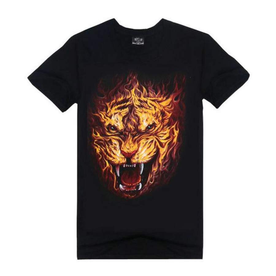 Summer New 3 D T Shirt Men Hip Hop T-shirt Men Casual Funny Snake Printing Short Sleeve Cotton t shirt