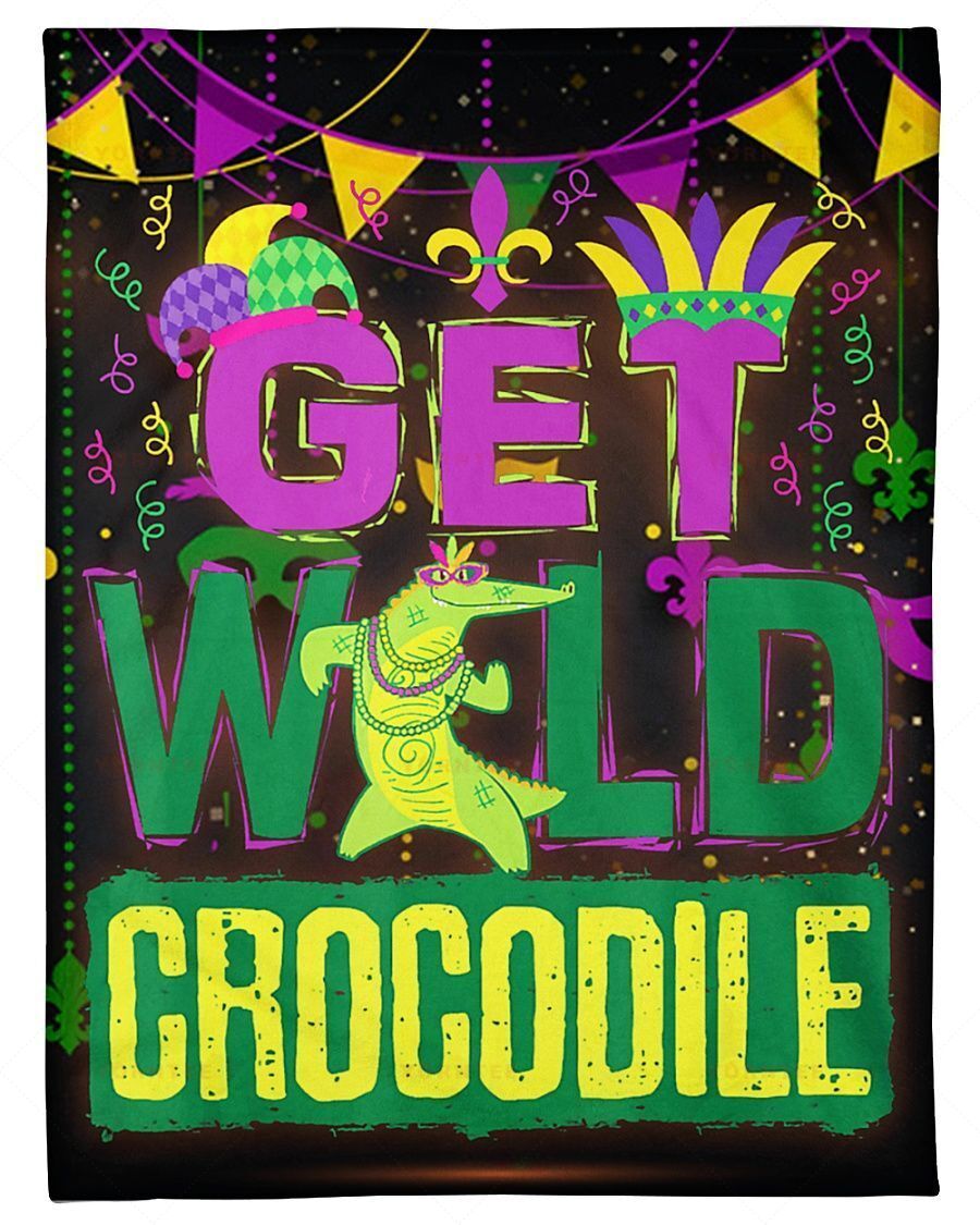 Get Wild Crocodile Mardi Gras Blanket For Mens And Womens