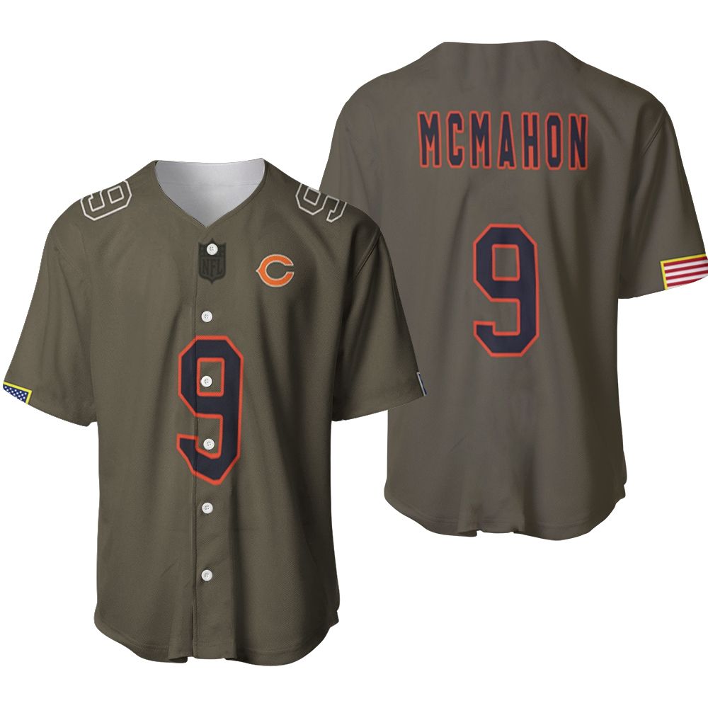 Chicago Bears Jim Mcmahon #9 Great Player NFL Salute To Service Retired Player Limited Olive Jersey Style Gift For Bears Fans Baseball Jersey