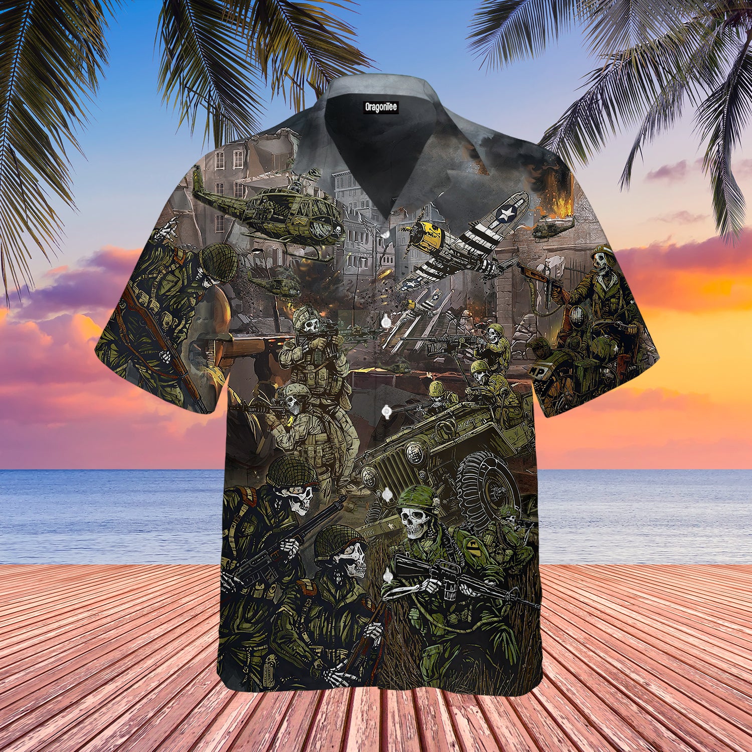 Oragontee The Veteran Skull Brothers In Army Hawaii Shirt For Men Women Adult Ha75967