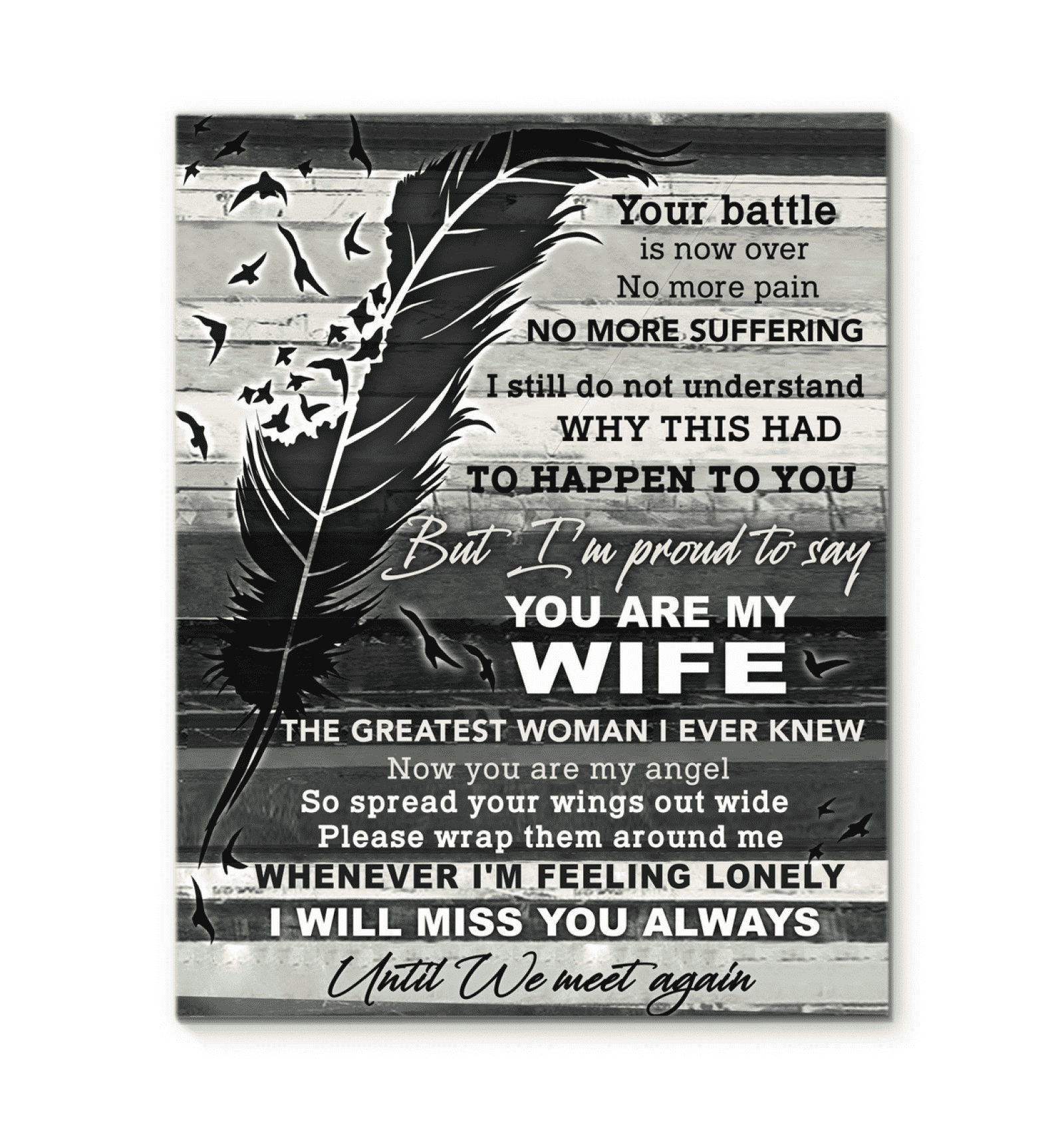 You Are My Wife I Will Miss You Always Portrait Poster & Canvas Gift For Wife From Husband Birthday Gift Home Decor Wall Art Visual Art