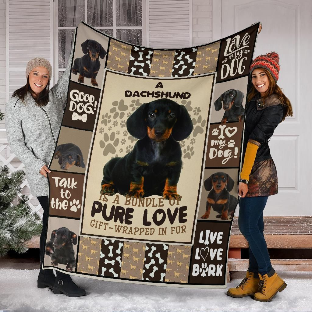 Dachshund Blanket Is A Bundle Of Pure Love, Christmas Gift, Dog Lover Blanket