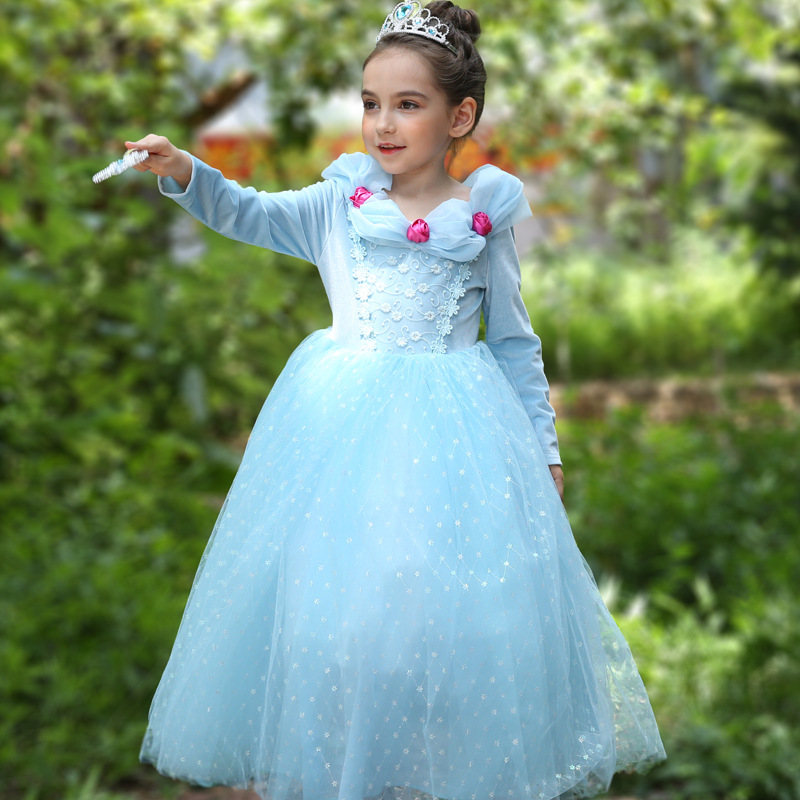 820 New Fashion 2018 children’s Show dress Cinderella princess dresses show girl dress Halloween children’s Girl Clothes alx