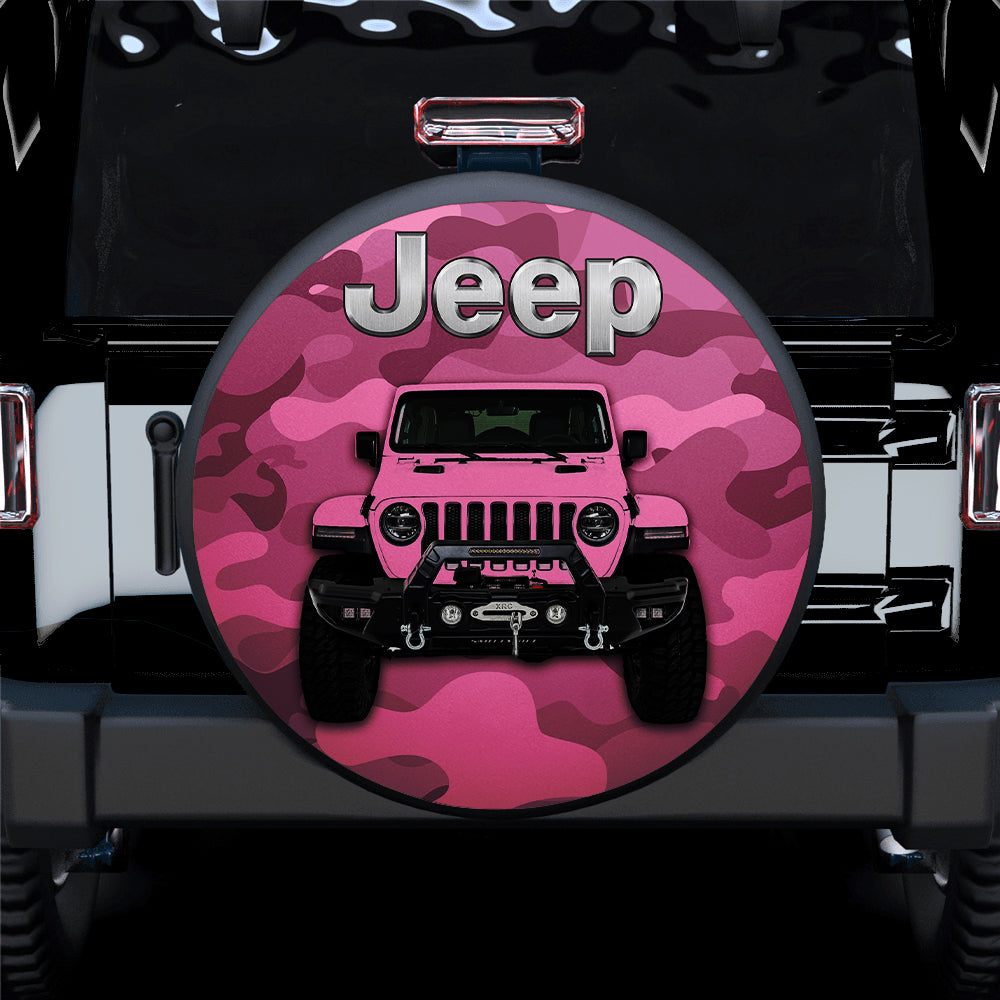 �Pink Jeep Camouflage Car Spare Tire Covers Gift For Campers