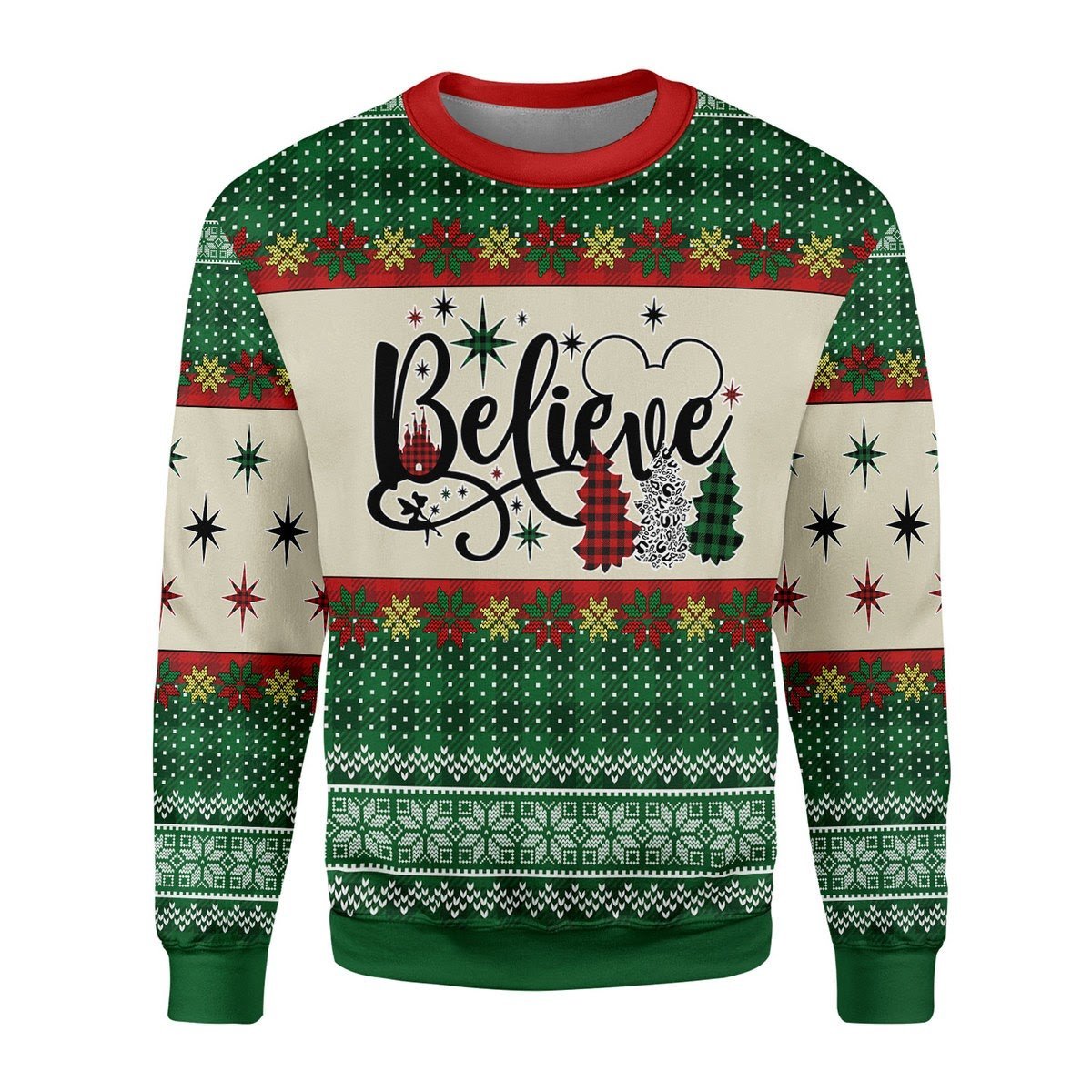 Believe Ugly Christmas Sweater | Unisex | Full Size | Adult | Colorful | US3431