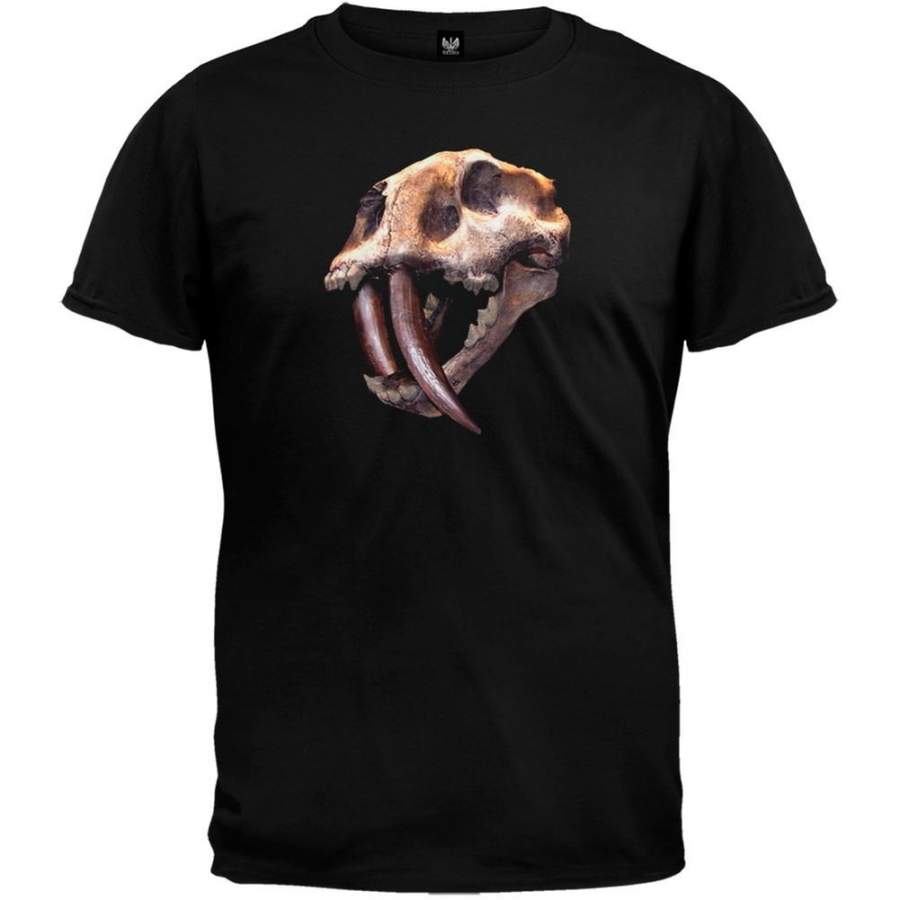 3DT – Sabertoothed Tiger Skull Black T-Shirt