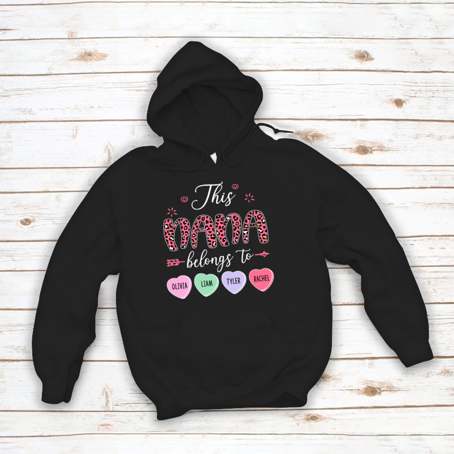 This Nana Belongs To Grandkids Valentine Hoodie