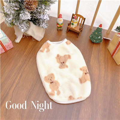 Cute Dog Clothes Winter Bear Pattern Dog Hoodies Sleeveless Vest For Small Medium Dogs Yorkie Puppy Kitten Sweatshirt Shirts 2XS alx