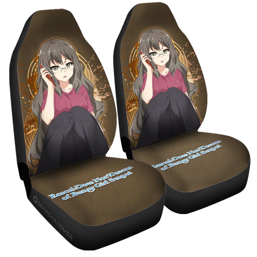 Anime Girl Rio Futaba Car Seat Covers Custom Bunny Girl Senpai Anime Gifts For Fans