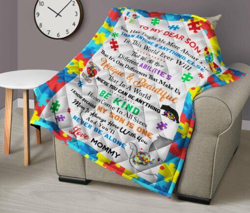 To My Dear Autism Child Quilt/ Blanket For Autism Awareness Month, Autism Acceptance, Happy Mother’S Day