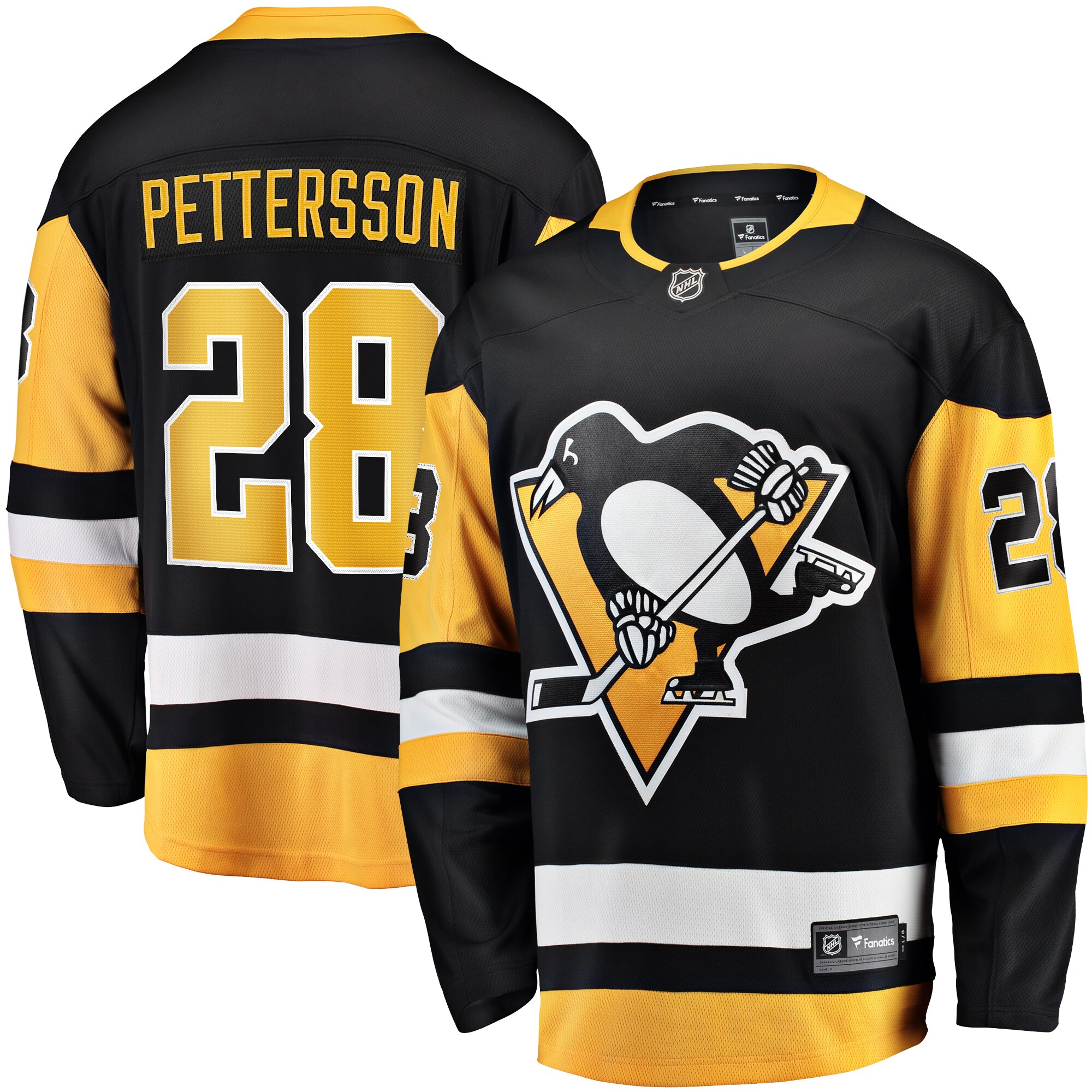 Men's Pittsburgh Penguins Marcus Pettersson Black Home Breakaway Jersey