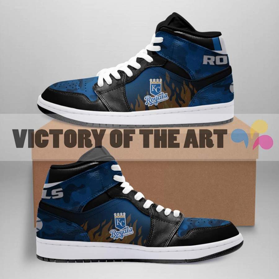 Simple Camo Logo Kansas City Royals Jordan Sneakers