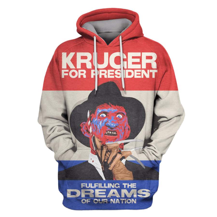 Freddy Krueger KRUGER for PRESIDENT T-Shirts – Zip Hoodies Apparel