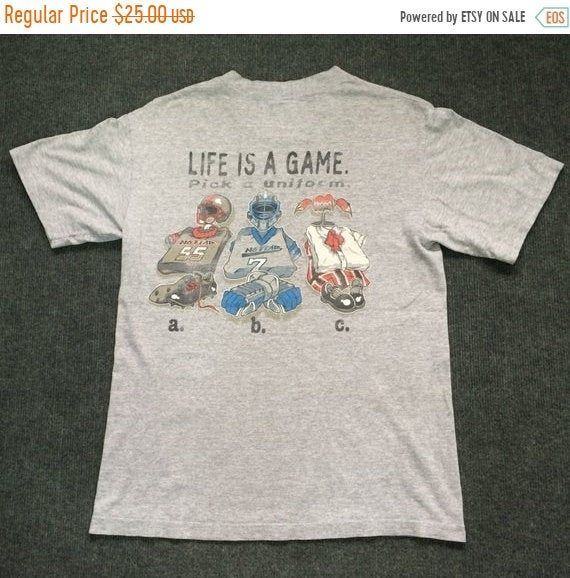 Vtg No Fear Life Is A Games Rare 90S 80S T-Shirt