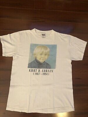 Vintage 90s Nirvana  Kurt Cobain Memorial T Shirt Bjork Sonic  Rap Tee 6160