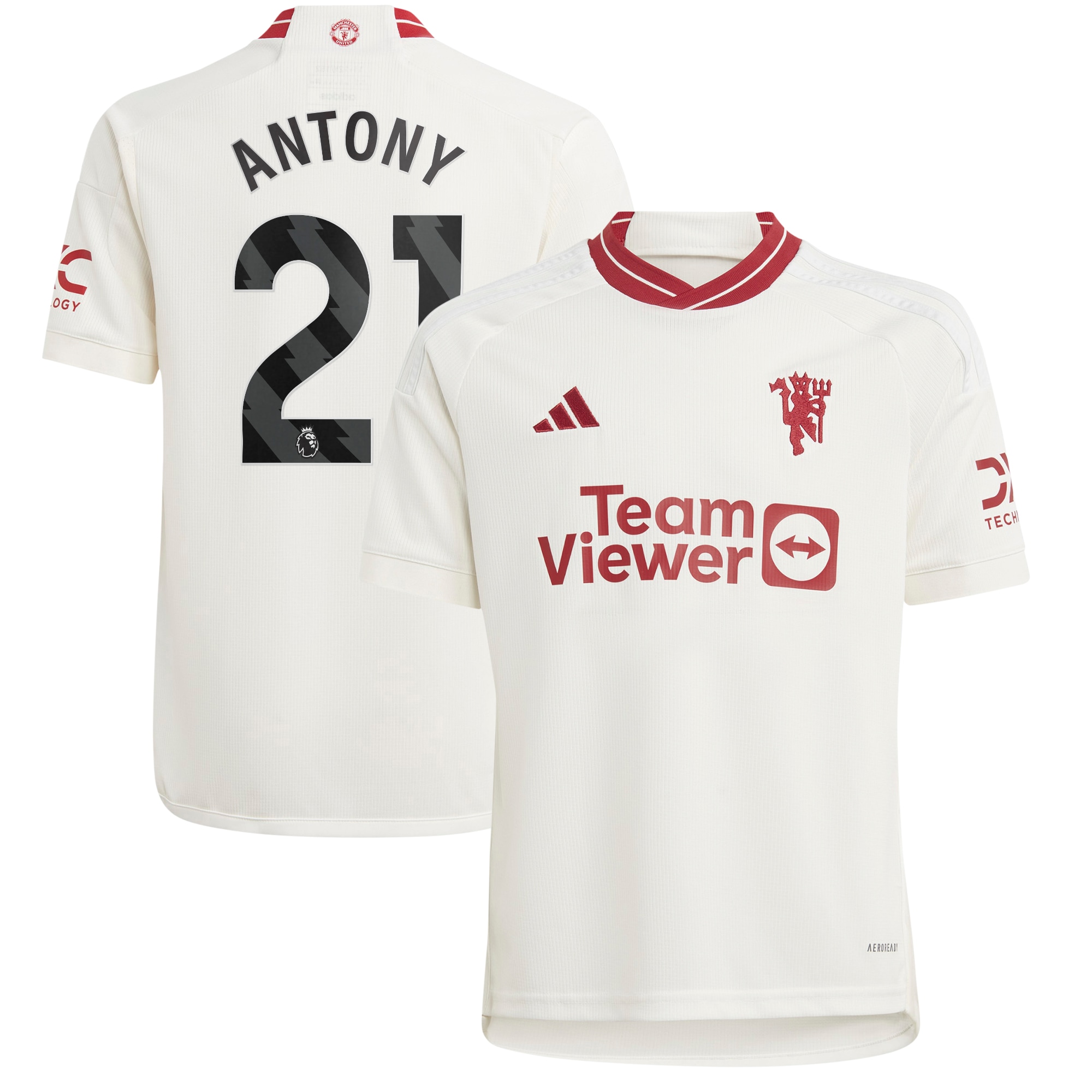 Antony Manchester United Youth 2023/24 Third Replica Player Jersey – White