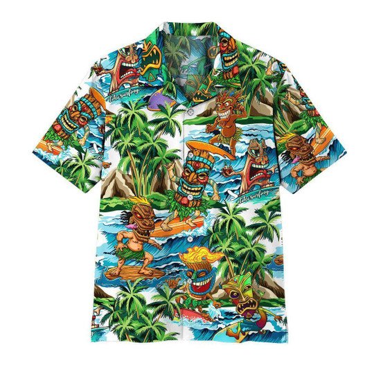 Tiki Surfing Hawaiian Shirt – For Men And Women