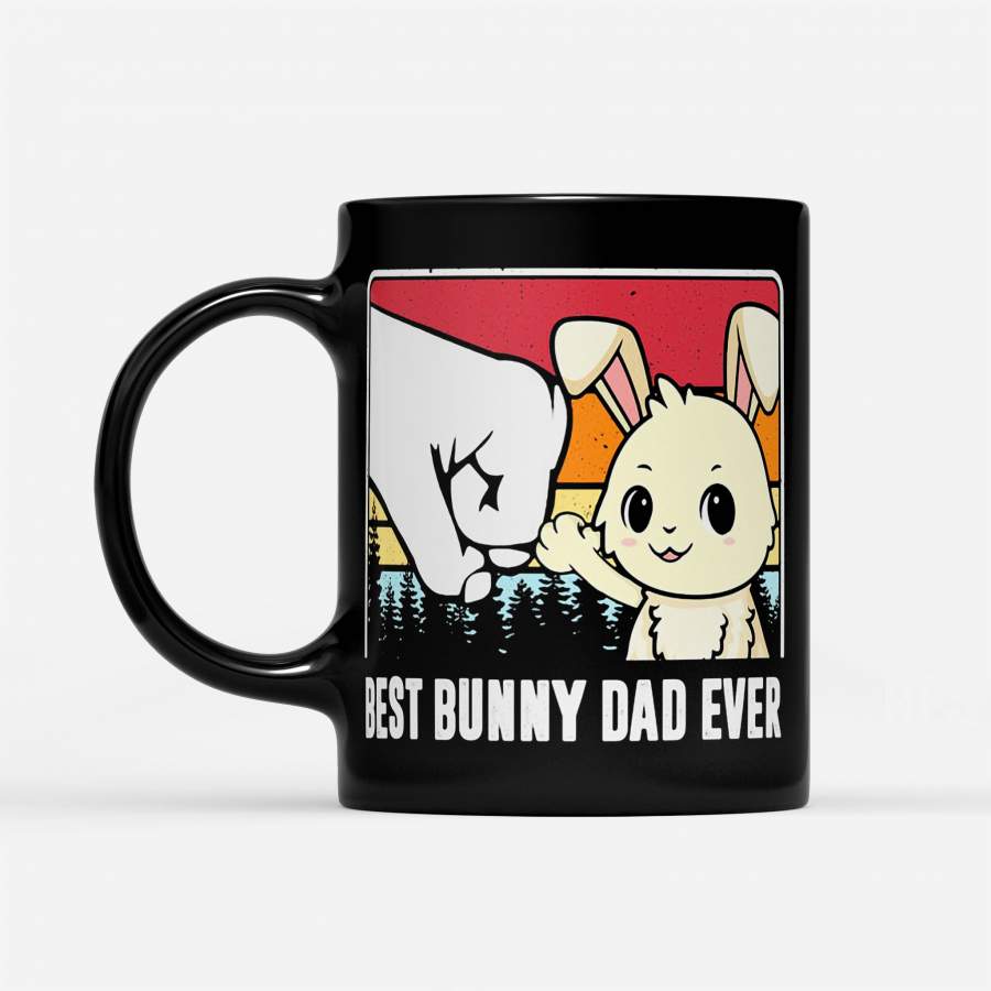 Best Bunny Dad Ever Vintage – Black Mug