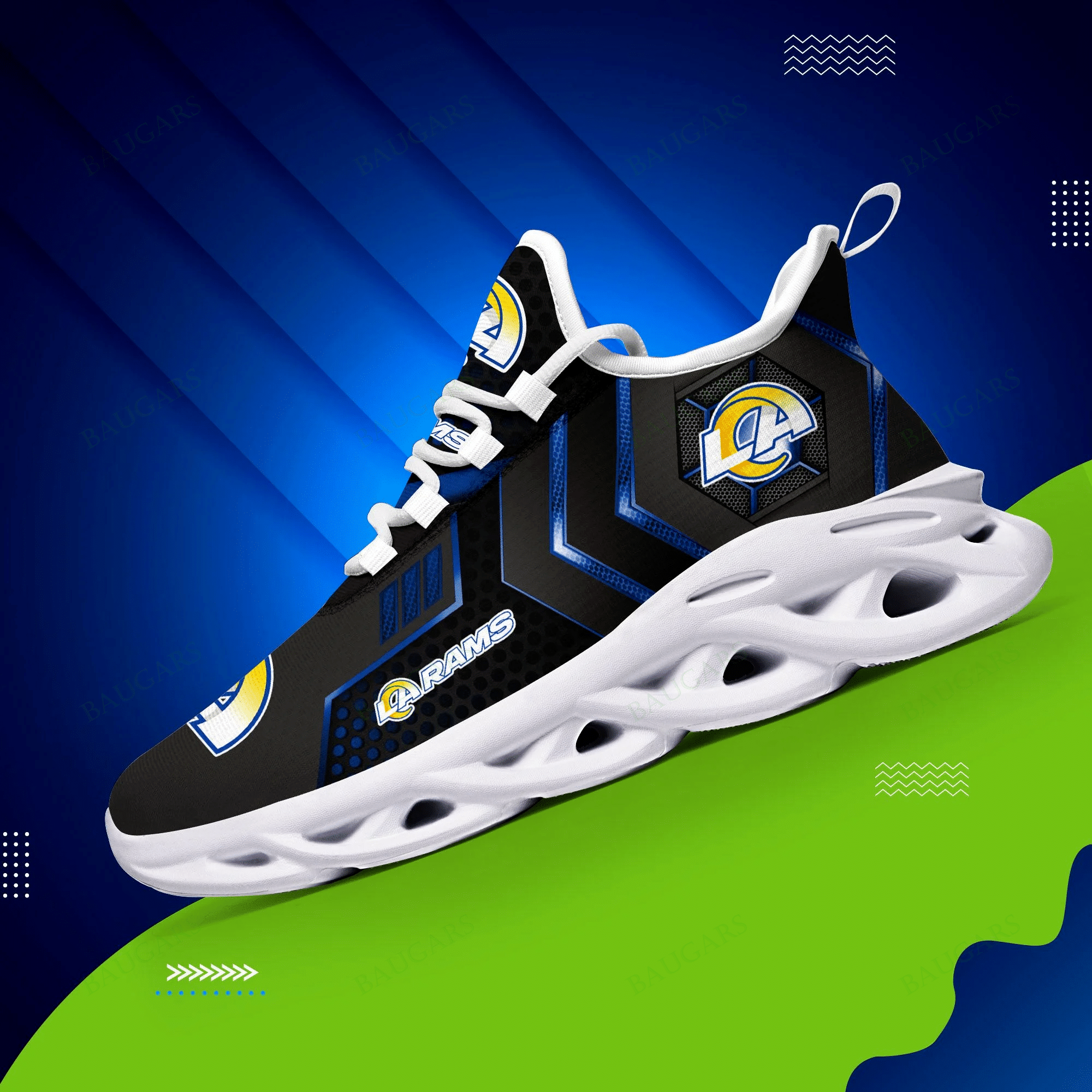 Los Angeles Rams Yezy Running Sneakers Art 520