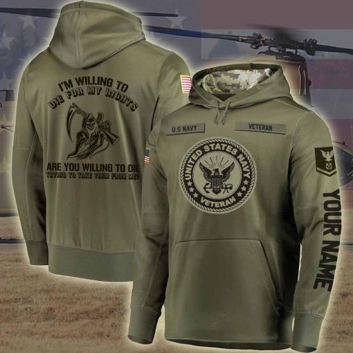 I’M Willing To Die For My Rights Us Navy Hoodie,Us Navy Shirt, Navy Rank,Us Navy Camo Shirt , Custom Hoodie,Navy Veteran, 3D Design All Over Printed