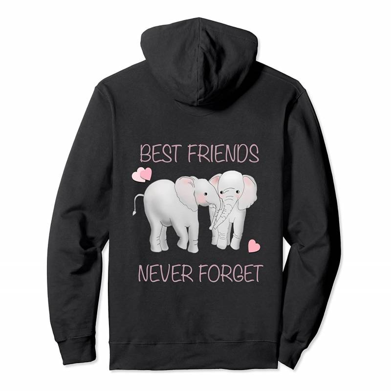 Best Friends Never Forget Elephant Lover Pullover Hoodie