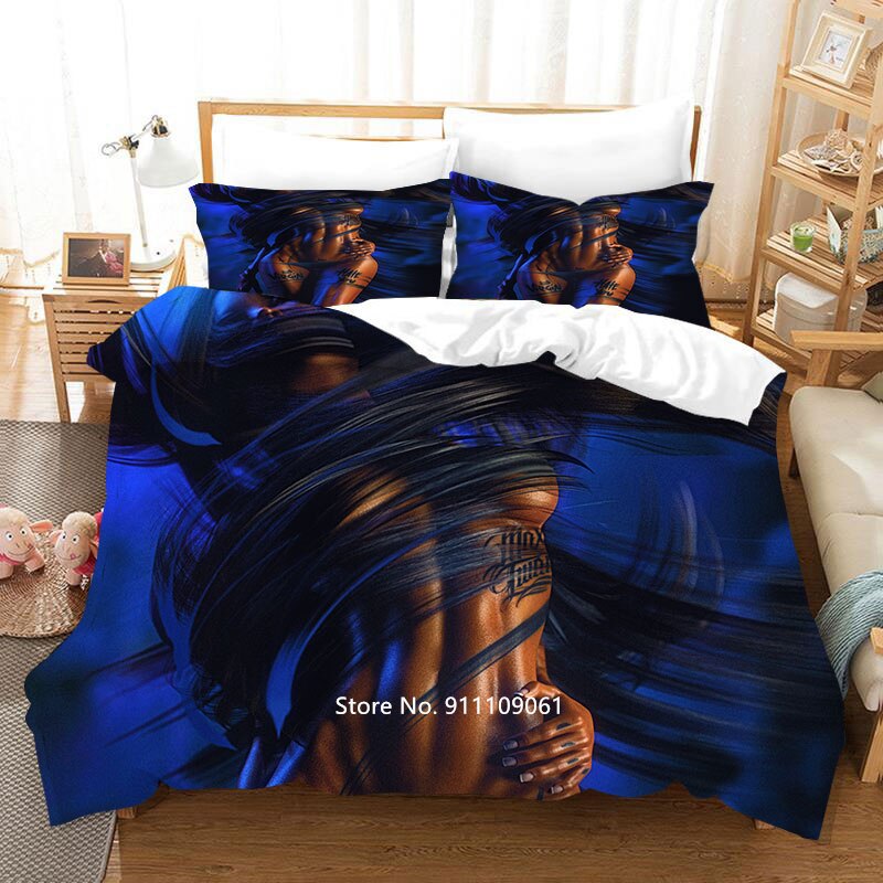 2-3 Piece Sexy African Beauty Bedding Set For Women And Girls King Double Queen Size Covers And Pillowcases Duvet Covers