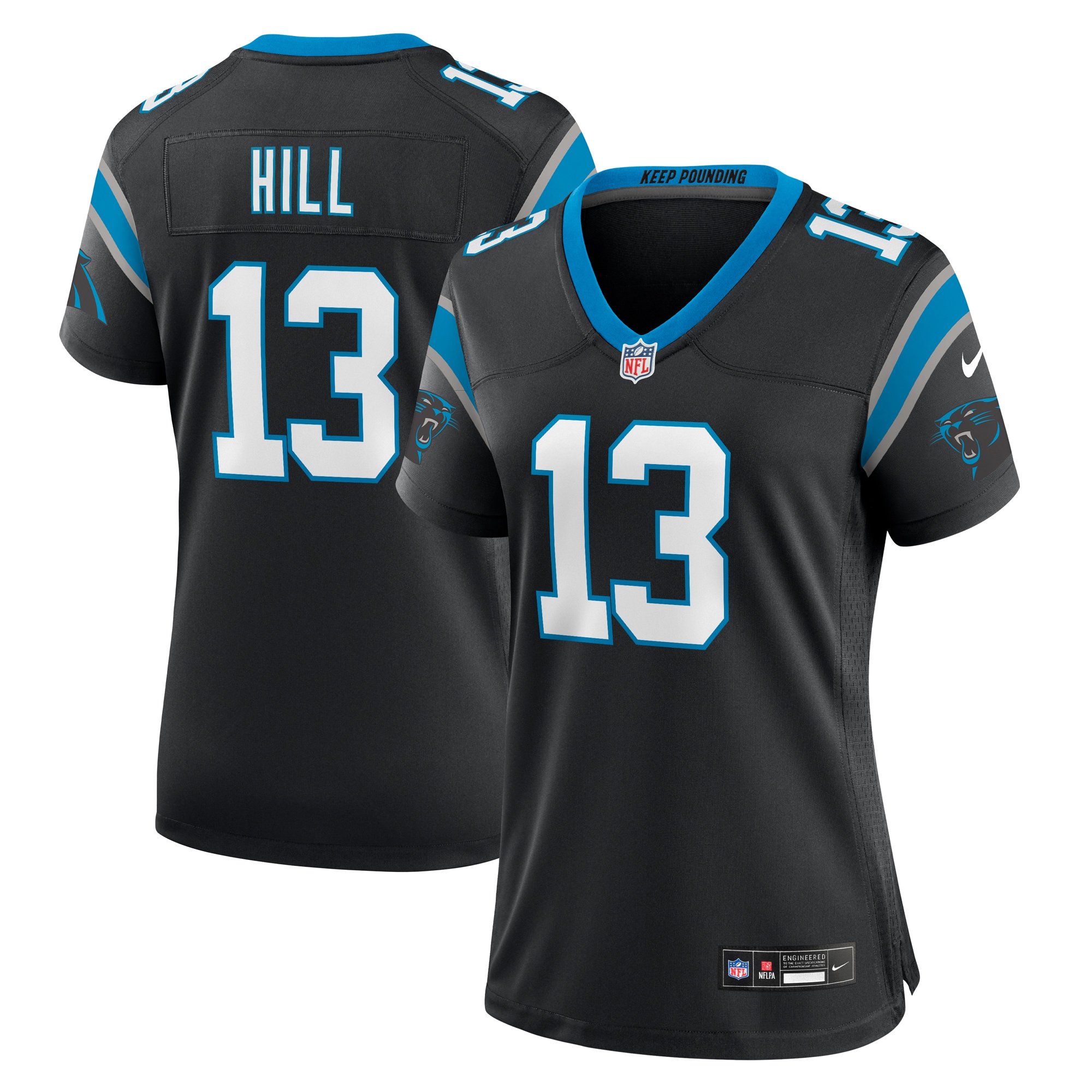 Women’s Carolina Panthers Troy Hill  Black Team Game Jersey