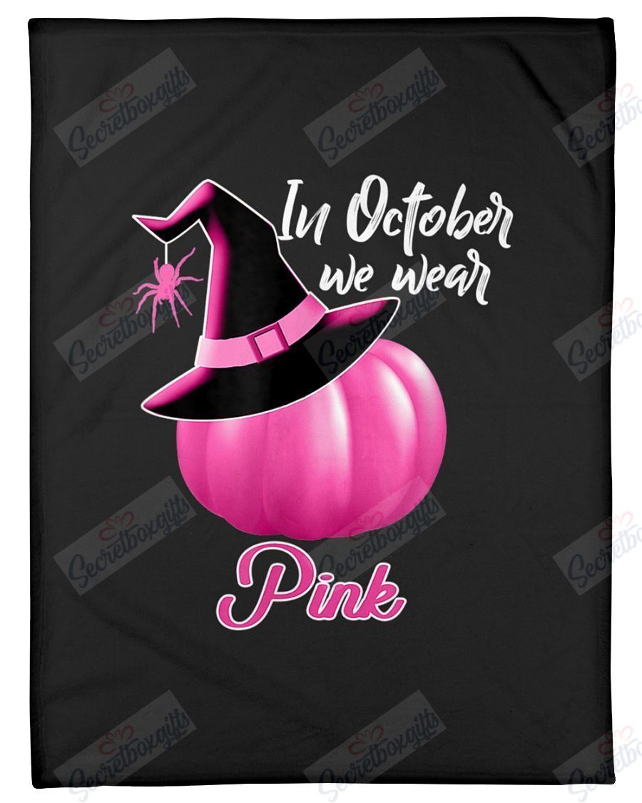 October Wear Pink Halloween Witch Pumpkin Th2809521Cl Fleece Blanket