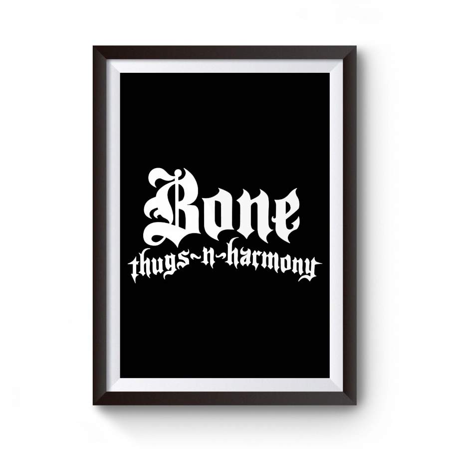 Bone Thugs N Harmony Logo Classic Hip Hop Eazy Ruthless Rap Vintage Style New Rappers Music Poster