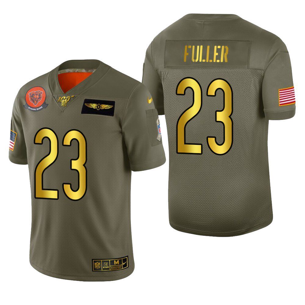 Chicago Bears Kyle Fuller 2019 Salute To Service NFL 100 Mens Jersey Metallic