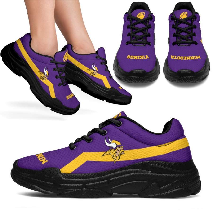 Edition Chunky Sneakers With Line Minnesota Vikings Shoes