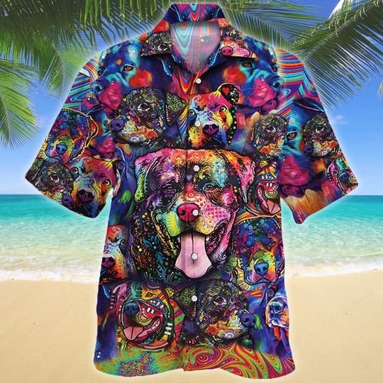 Rottweiler Dog Watercolor Hawaii Shirt Ha9757