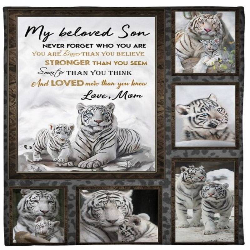 White Tiger My Beloved Son CLM2412834S Sherpa Fleece Blanket