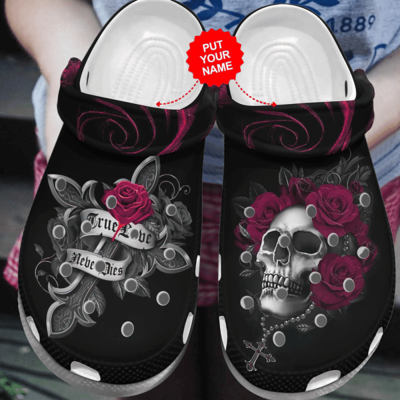 Skull – True Lover Never Dies Clog Shoes For Men And Women