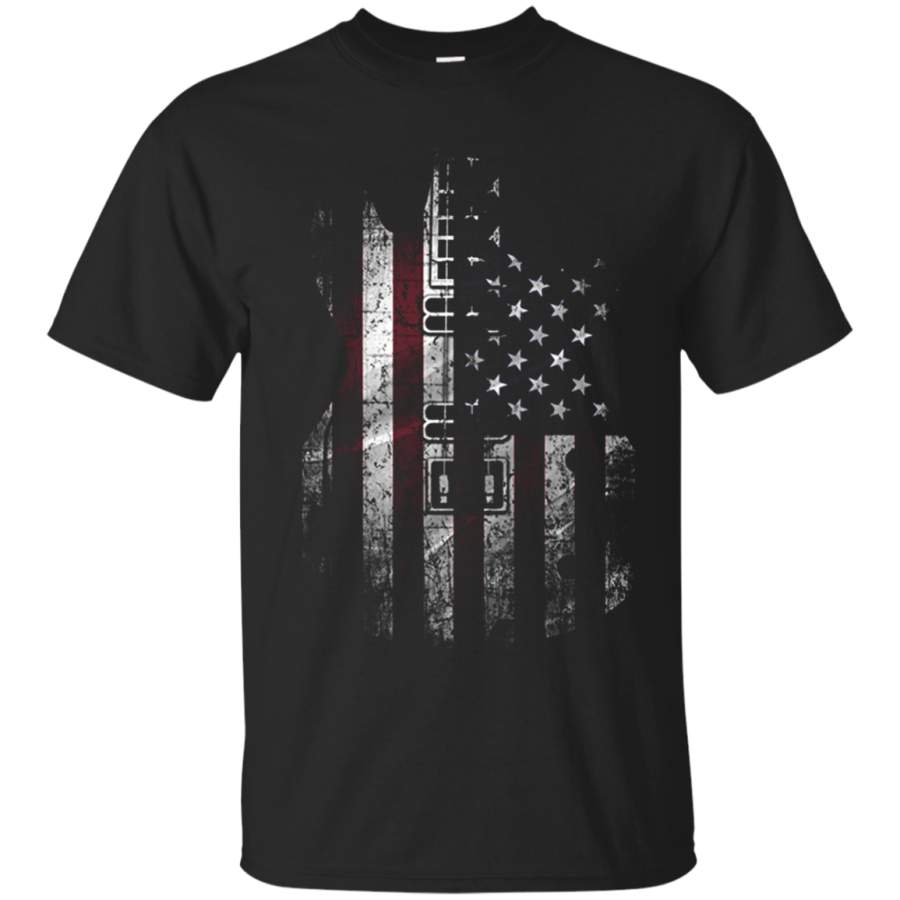 AGR Fabulous Guitar USA Flag Patriotic T Shirt , 4th Of July Cotton T Shirt