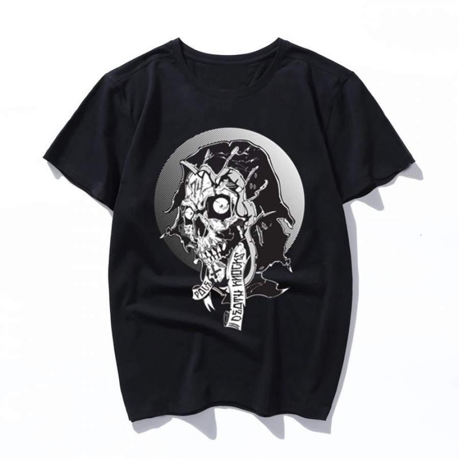 death cometh t shirt black men t shirt women print t-shirt vintage cotton t-shirt short sleeve streetwear tumblr top XS-3XL