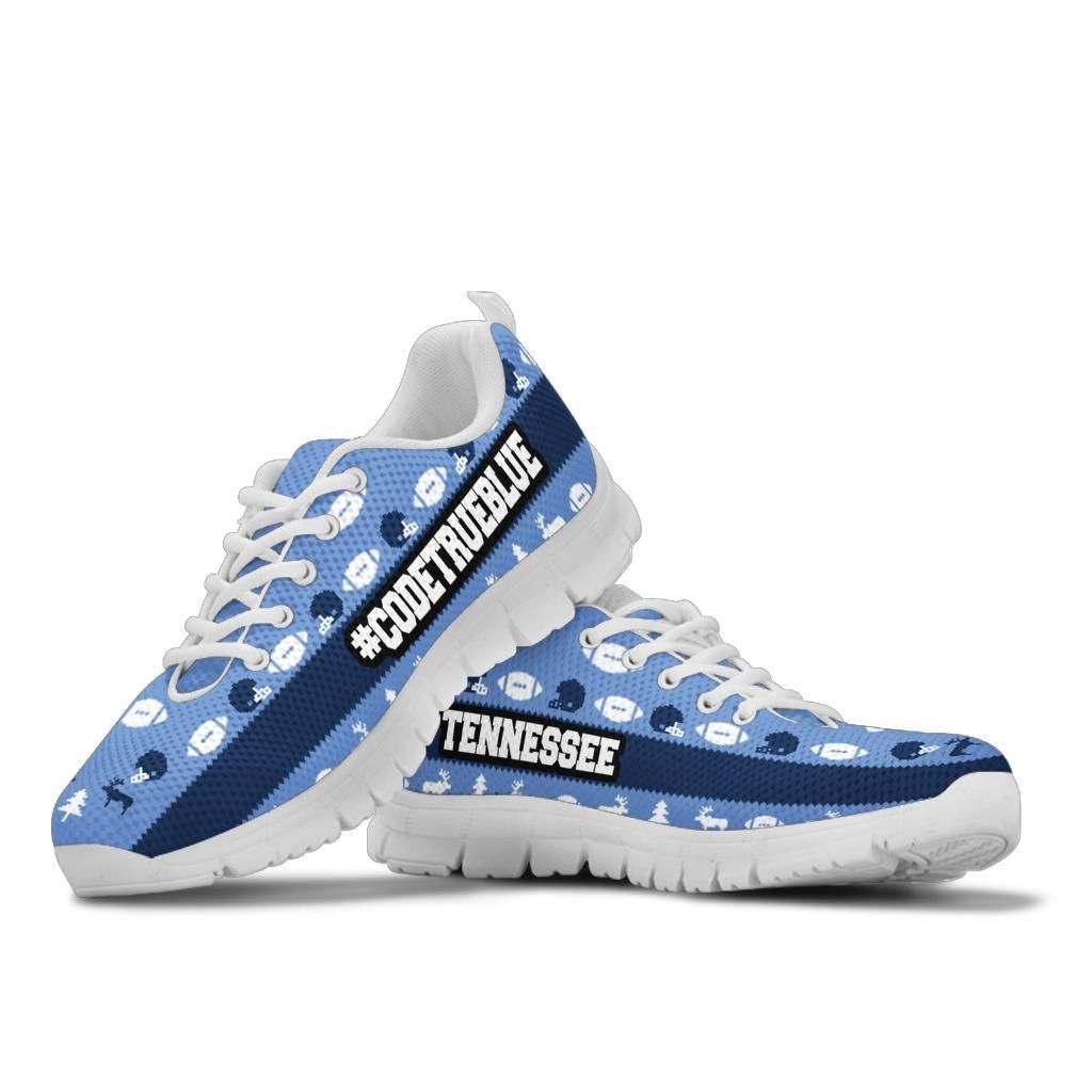 Tennessee Blue Codetrueblue Football Fans Ugly Christmas Sweater Style Running Shoes Sport Sneakers