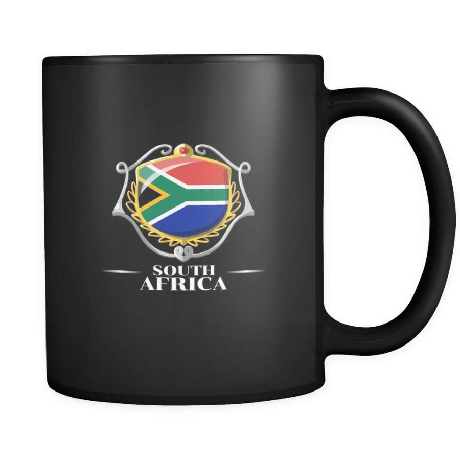 South Africa, South African Pride Patriotic Flag Black 11oz mug