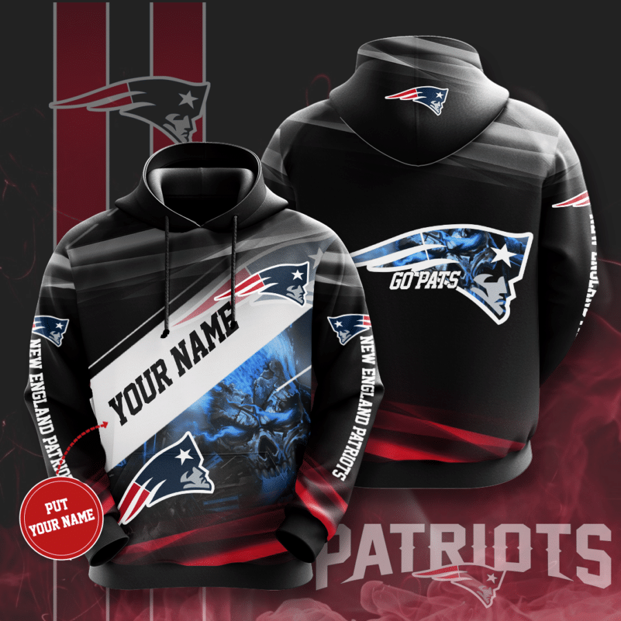 Personalized New England Patriots No1306 Custom Hoodie 3D Jacket 3D Pullover Zip Hoodie Dqh3011