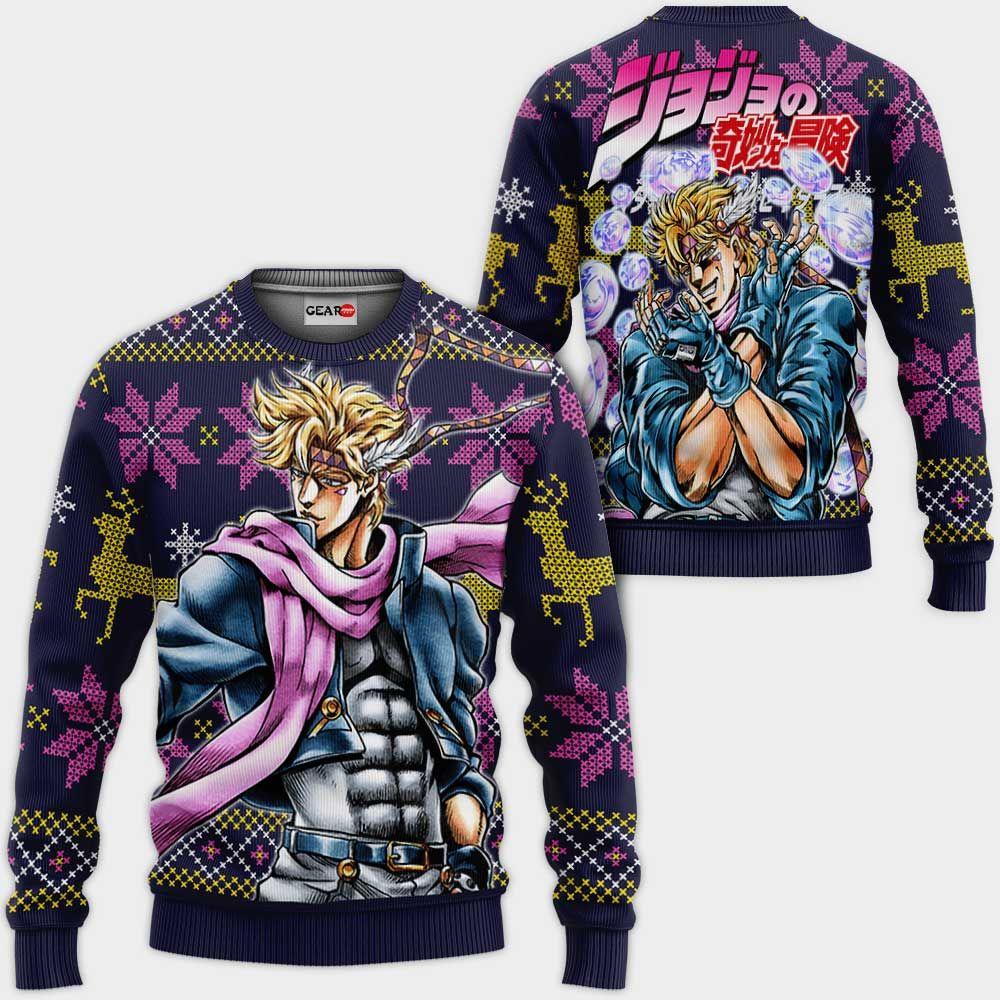 Caesar Anthonio Zeppeli Ugly Christmas Sweater Custom Jojo’S Bizzare Adventure Anime Xmas Gifts