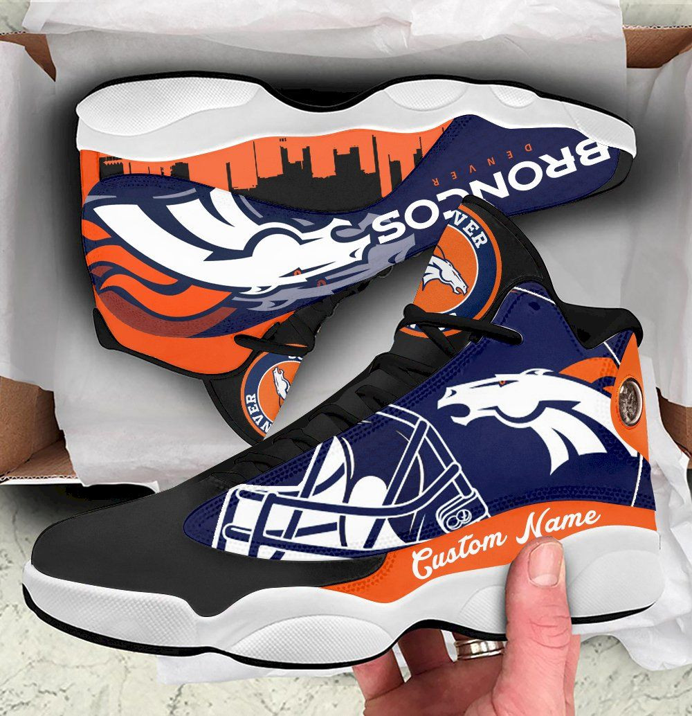 Denver Broncos  Personalized Air Jordan 13 Sneakers Sport Shoes For Fan Sneakers For Fan Sport