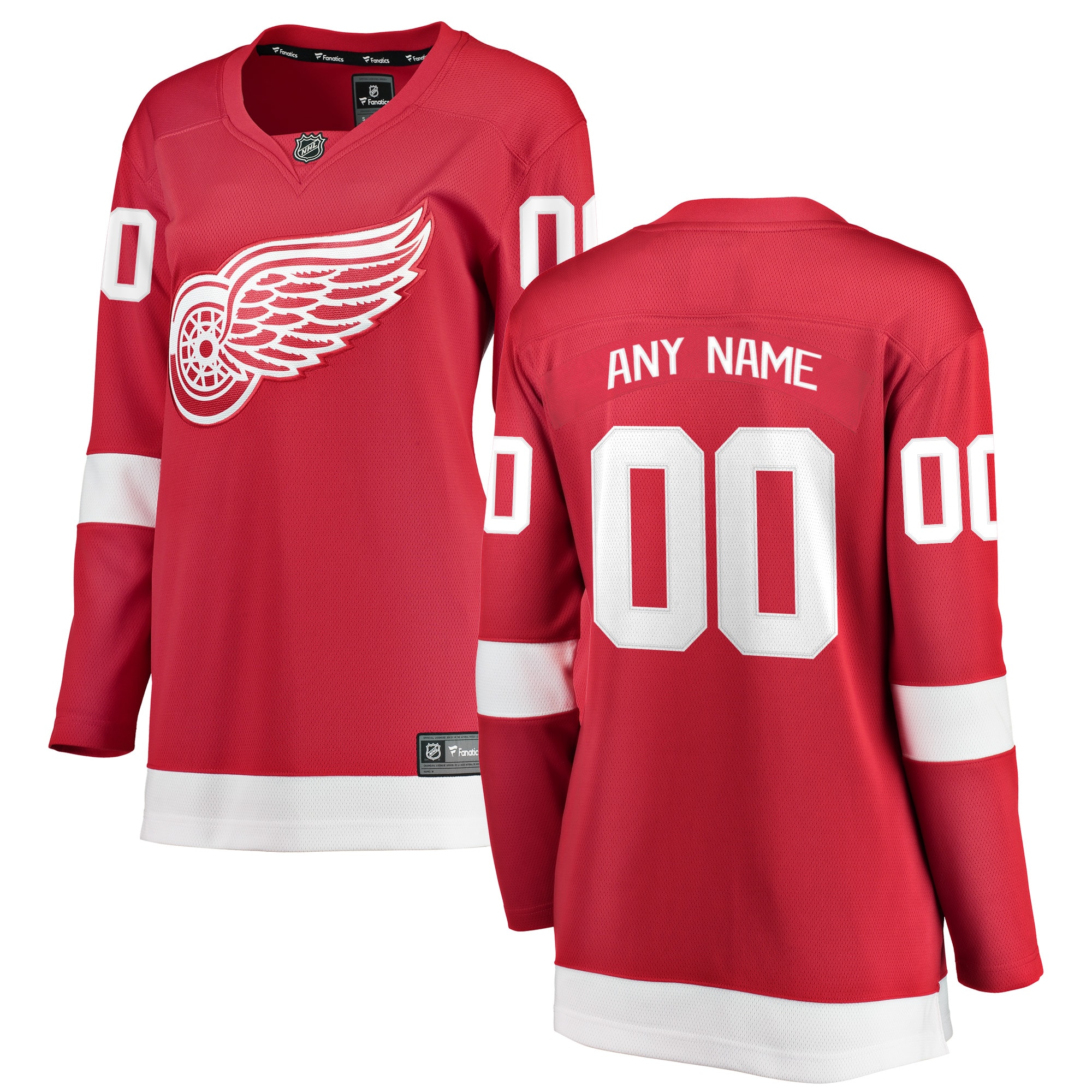 Detroit Red Wings Branded Women's Home Breakaway Custom Jersey – Red