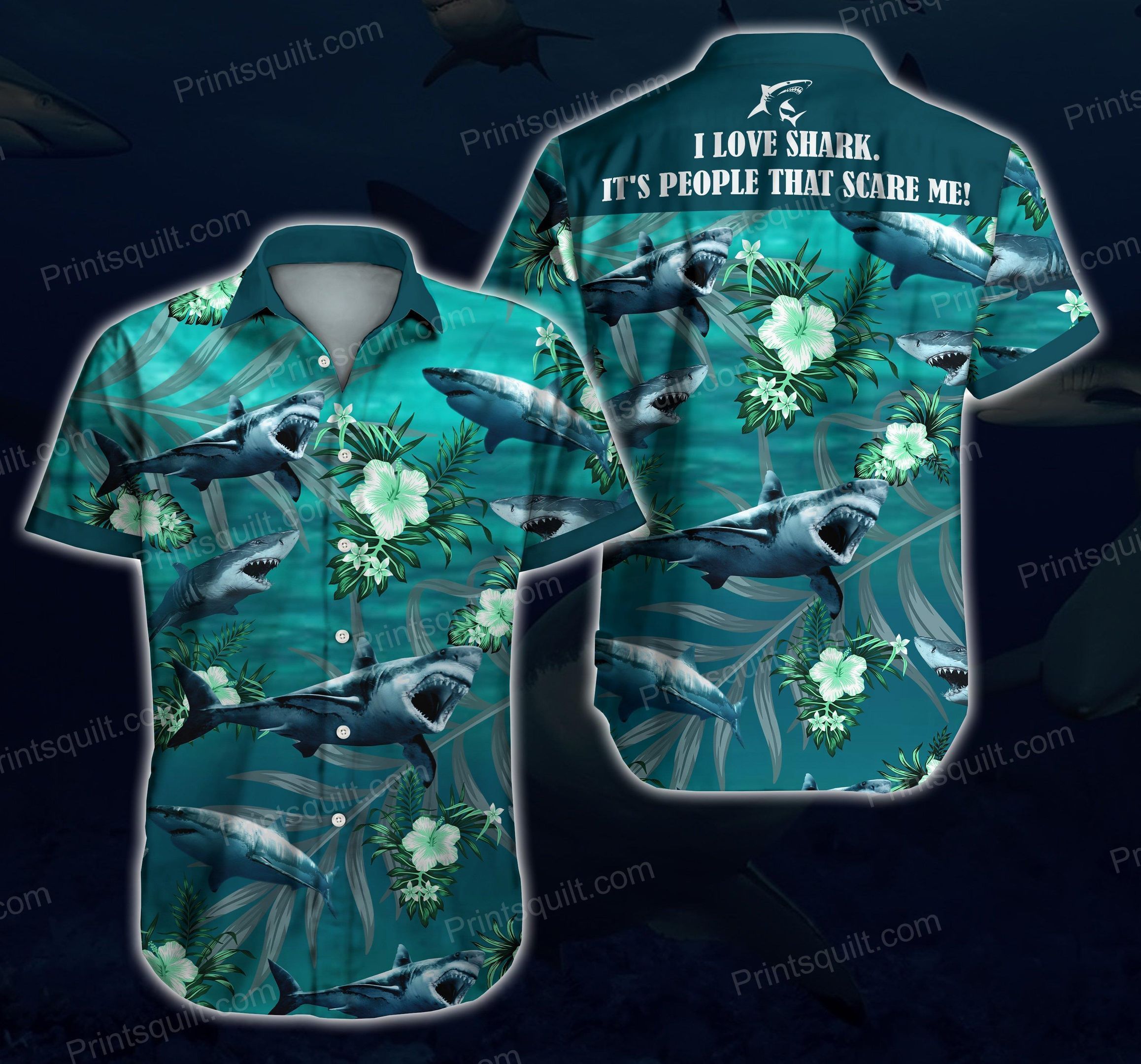 Sharks Lovers Hawaiian Shirt Ha5604