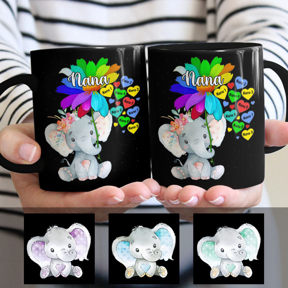 Personalized Mom Grandma Elephant Mug AP33 30O60