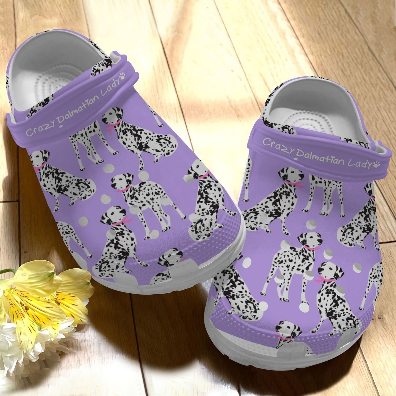 Dalmatian Personalize Clog, Custom Name, Text, Fashion Style For Women, Men, Kid, Print 3D 5 Colors Dalmatian Love