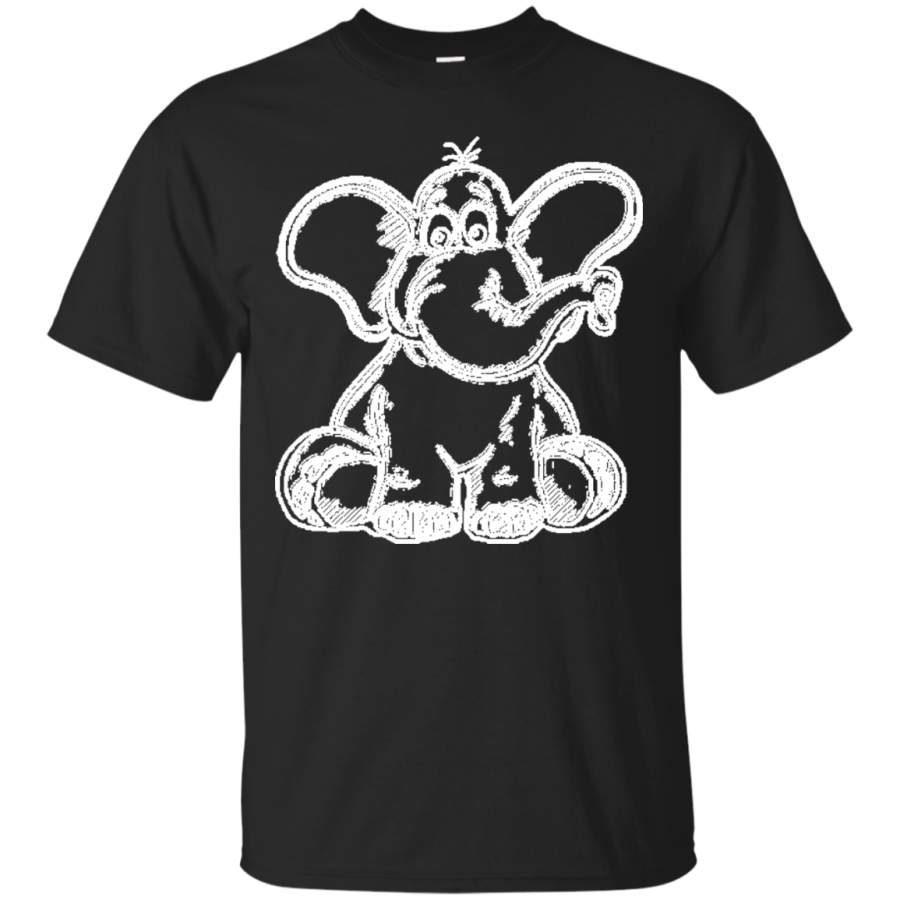 Cartoon Elephant Stencil T-Shirt