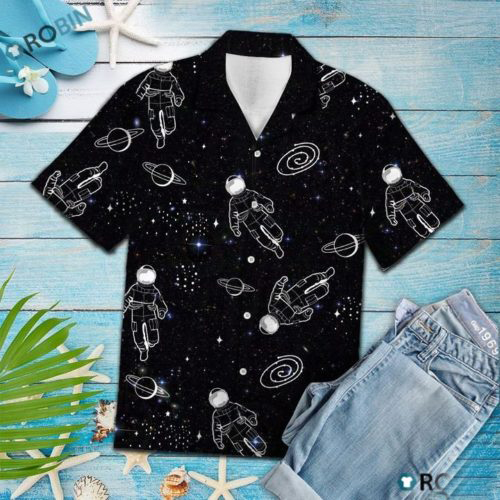 Astronaut Galaxy Hawaiian Shirt